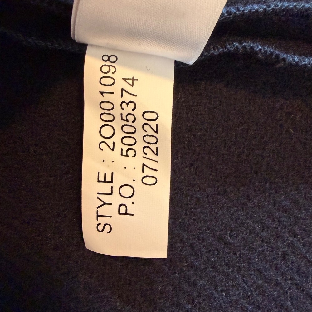 Vineyard Vines Navy Wool Blend Fringe Open Front Vest NWT Medium Coastal Cowgirl - Picture 8 of 10